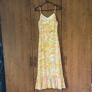 Sadie & Sage Floral Maxi Dress in Yellow and Pink